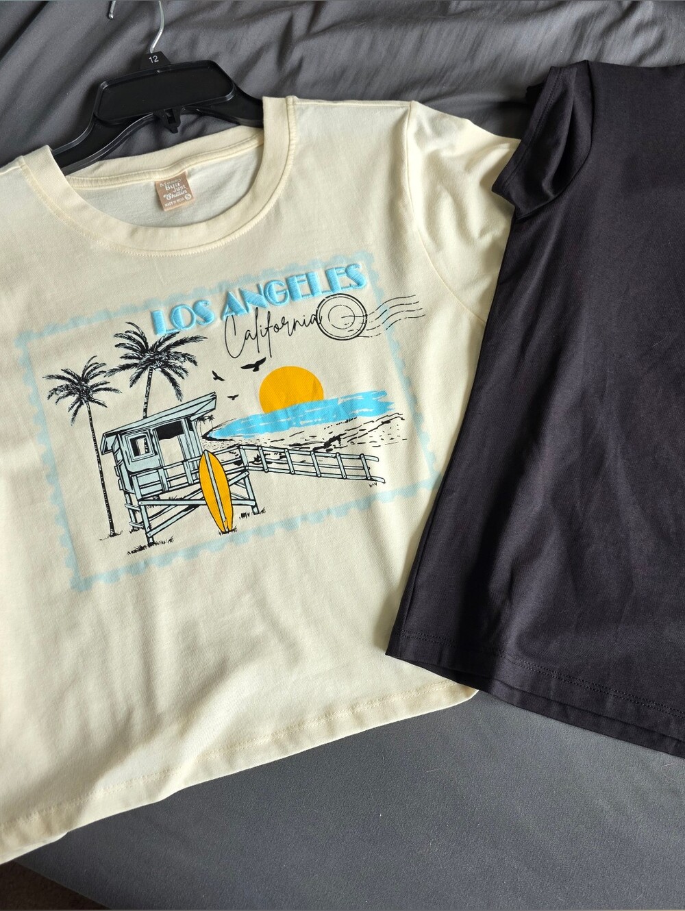 2 Shirts- Los Angeles Graphic Tee(S)-Black Tee  (XS)